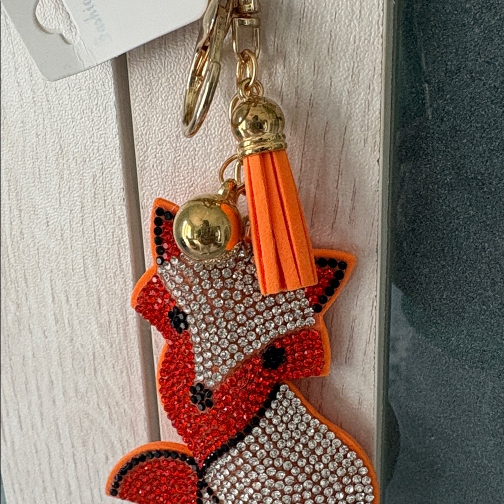Bag Charm Rhinestone Fox - Picture 3 of 6